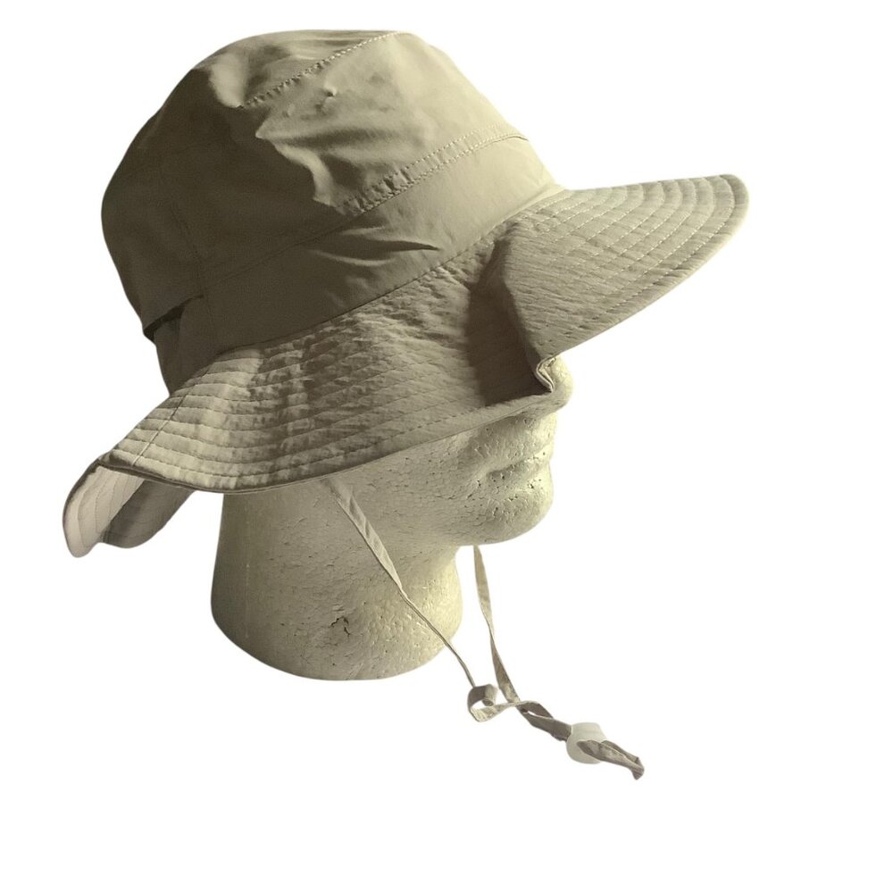 Furtalk Beige UPF 50+ Sun Hat Bucket Style Chin Strap Wide Brim Fish Hike Camp‎